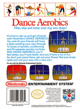 Dance Aerobics (USA) box cover back